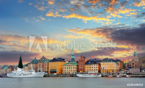 Picture of Stockholm Sweden - panorama of the Old Town Gamla Stan